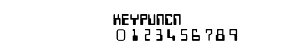 Fuente KEYPUNCN.TTF
