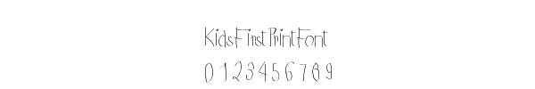 Fuente KidsFirstPrintFont.ttf