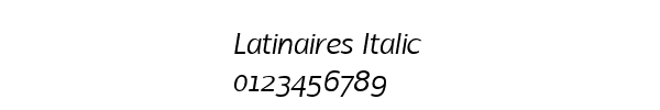 Fuente Latinaires Italic.ttf