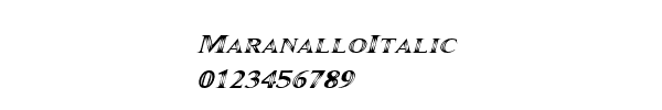 Fuente MaranalloItalic.ttf