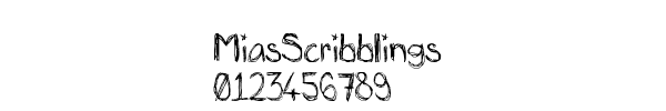 Fuente MiasScribblings.ttf