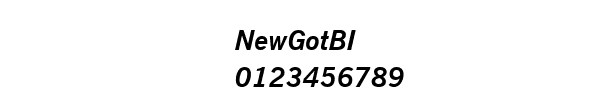 Fuente NewGotBI.ttf