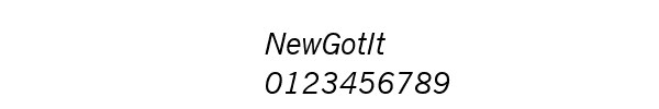 Fuente NewGotIt.ttf