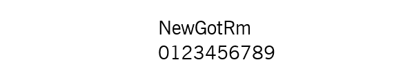 Fuente NewGotRm.ttf