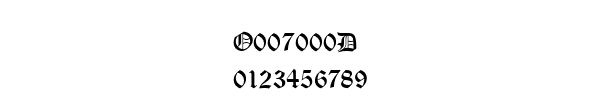 Fuente O007000D.TTF