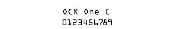Fuente OCR One C.ttf