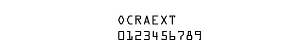 Fuente OCRAEXT.TTF