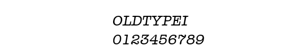 Fuente OLDTYPEI.TTF