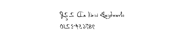 Fuente P22 Da Vinci Backwards.ttf