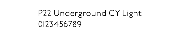 Fuente P22 Underground CY Light.ttf