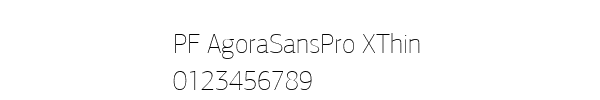 Fuente PF AgoraSansPro XThin.ttf