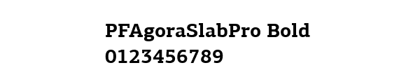 Fuente PFAgoraSlabPro Bold.ttf