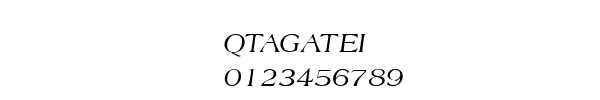 Fuente QTAGATEI.TTF