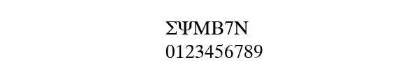 Fuente SYMB7N.TTF
