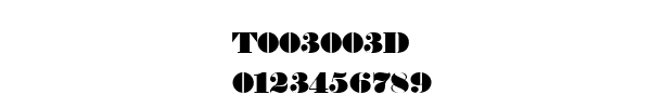 Fuente T003003D.TTF