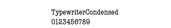 Fuente TypewriterCondensed.ttf