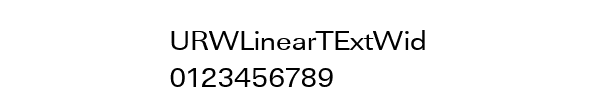 Fuente URWLinearTExtWid.ttf