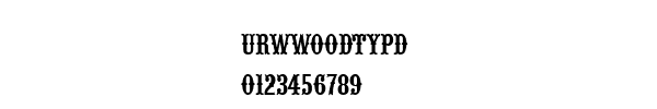 Fuente Urwwoodtypd.ttf