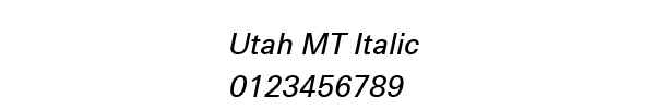 Fuente Utah MT Italic.ttf
