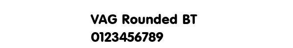 Fuente VAG Rounded BT.ttf