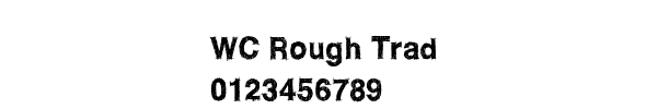 Fuente WC Rough Trad.ttf