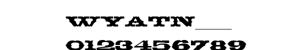 Fuente WYATN___.TTF