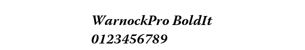 Fuente WarnockPro BoldIt.ttf
