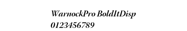 Fuente WarnockPro BoldItDisp.ttf