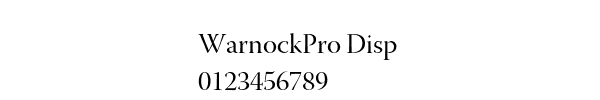 Fuente WarnockPro Disp.ttf