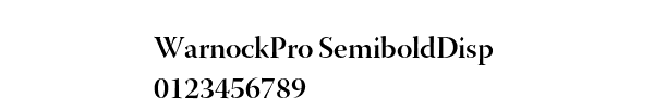 Fuente WarnockPro SemiboldDisp.ttf