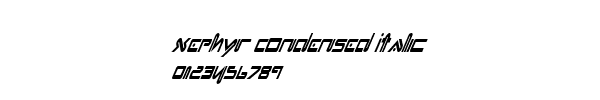 Fuente Xephyr Condensed Italic.ttf