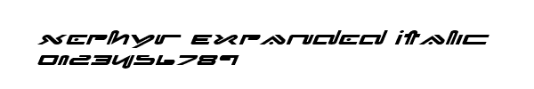 Fuente Xephyr Expanded Italic.ttf