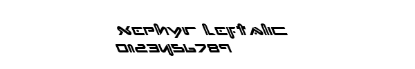 Fuente Xephyr Leftalic.ttf