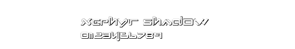 Fuente Xephyr Shadow.ttf