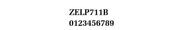 Fuente ZELP711B.TTF