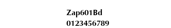 Fuente Zap601Bd.ttf