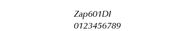 Fuente Zap601DI.ttf