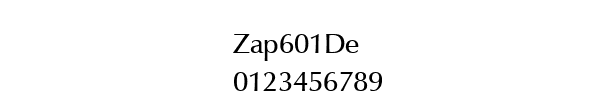 Fuente Zap601De.ttf
