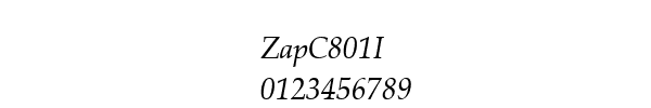 Fuente ZapC801I.ttf