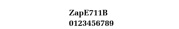 Fuente ZapE711B.ttf