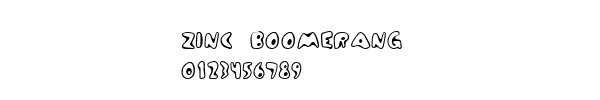 Fuente Zinc Boomerang.ttf
