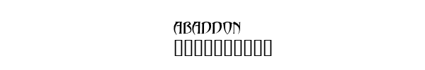 Fuente abaddon.TTF
