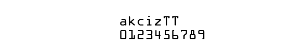 Fuente akcizTT.ttf
