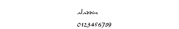 Fuente aladdin.ttf