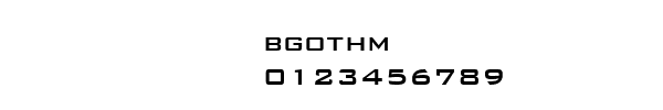 Fuente bgothm.ttf