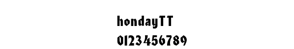 Fuente hondayTT.ttf