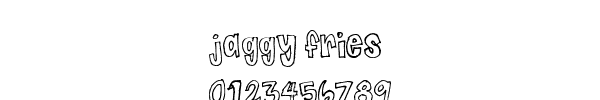 Fuente jaggy fries.ttf