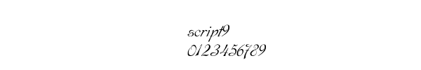 Fuente script9.ttf