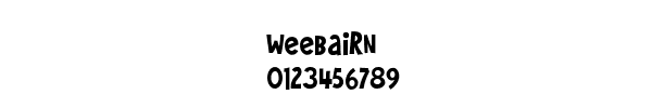 Fuente weebairn.ttf
