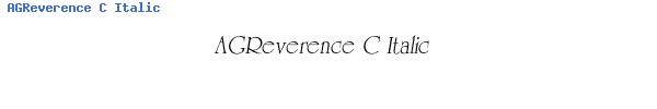 Fuente AGReverence C Italic.ttf